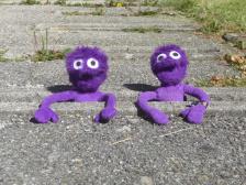 Verstecken spielen im Fahrradständer.