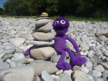 An der Isar. Ziemlich steinig.